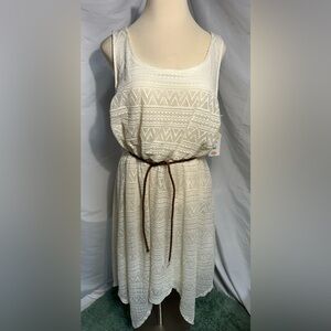 Faded Glory HANKY HEM LACE Womans Dress